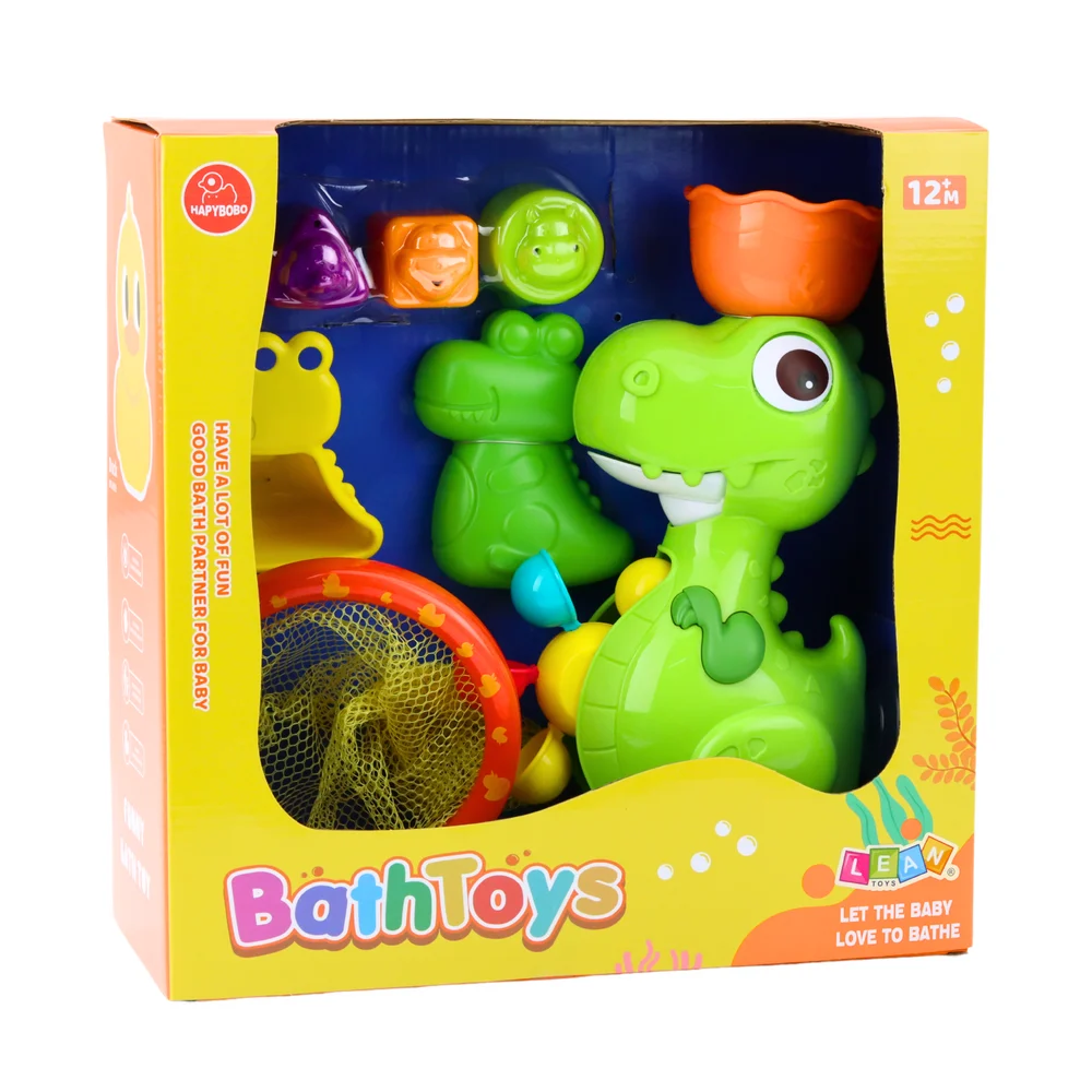 Set igračaka za kupanje - dinosaur s mrežom 8 dijelova_4