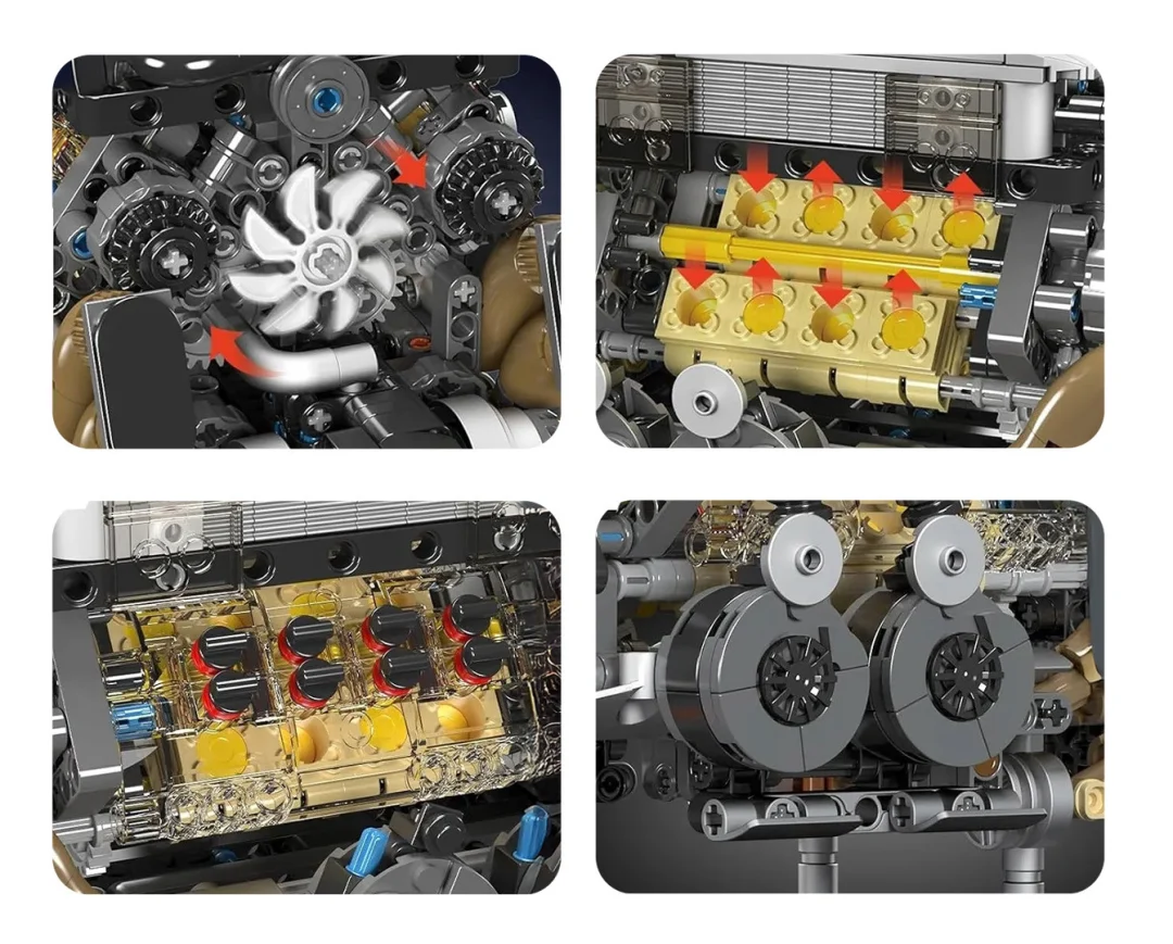 Set kockica Motor W16, 955 dijelova 14+_9