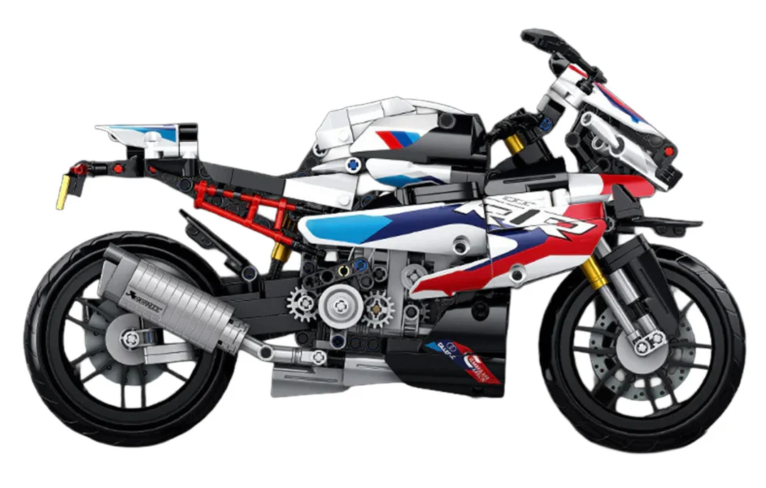 Set kockica bijeli motocikl trkač, 912 dijelova_3