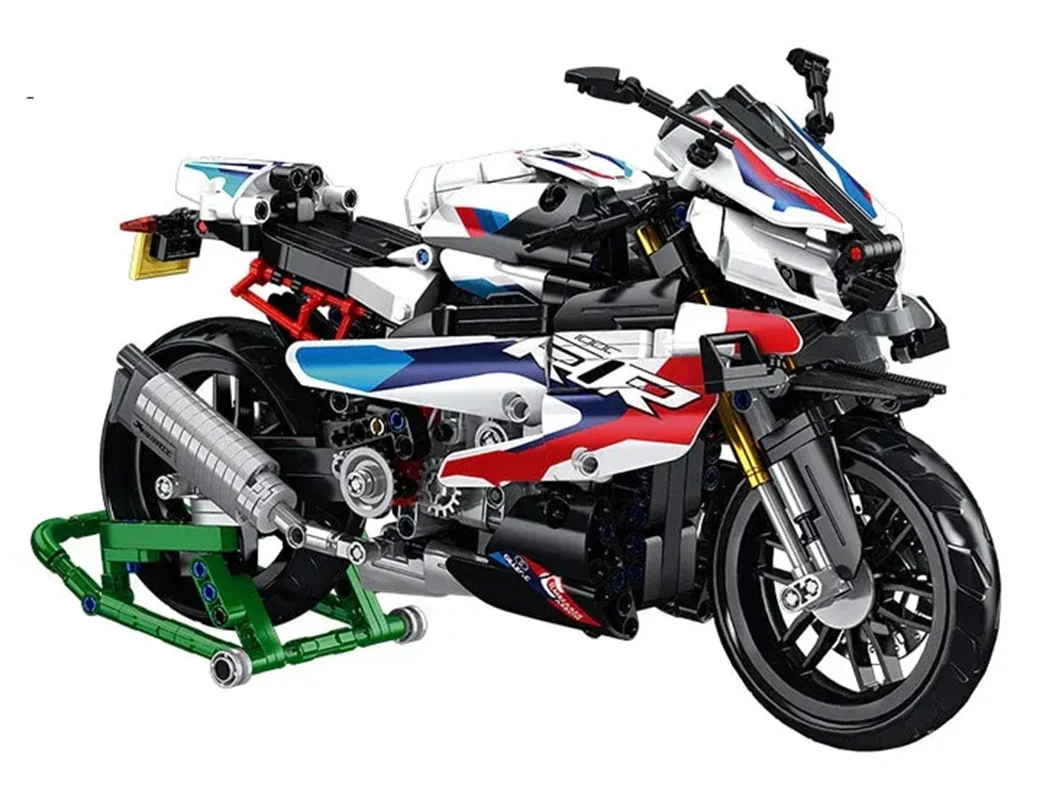 Set kockica bijeli motocikl trkač, 912 dijelova_4