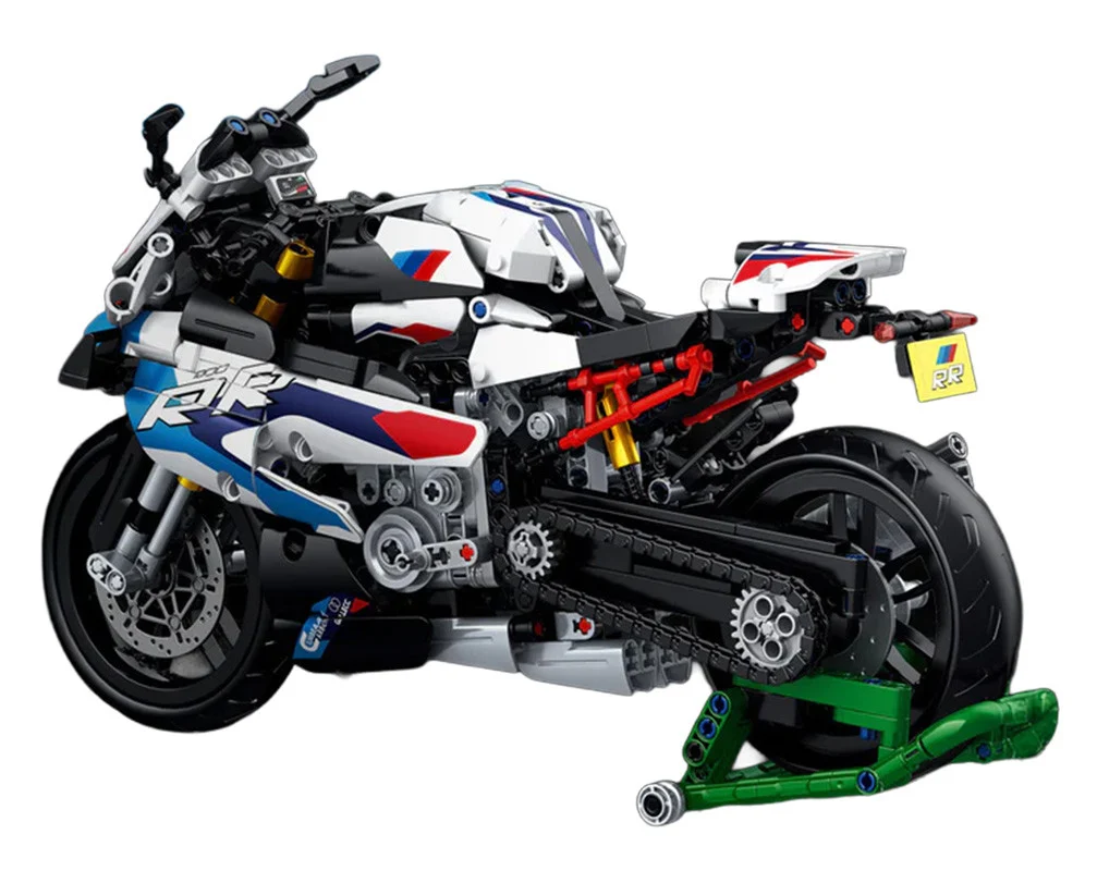 Set kockica bijeli motocikl trkač, 912 dijelova_5