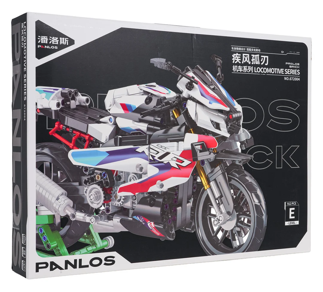 Set kockica bijeli motocikl trkač, 912 dijelova_9
