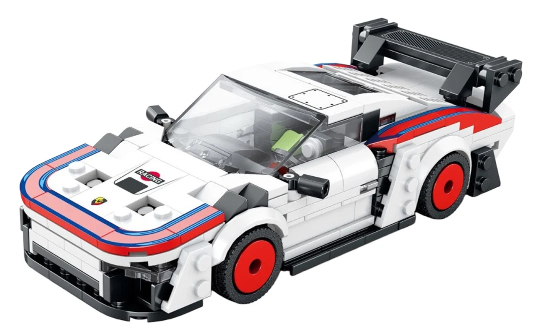 Set kockica bijeli sportski automobil, 346 dijelova_2