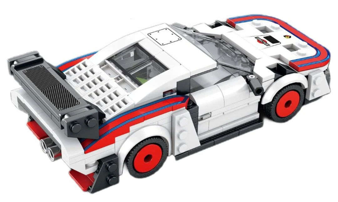 Set kockica bijeli sportski automobil, 346 dijelova_3