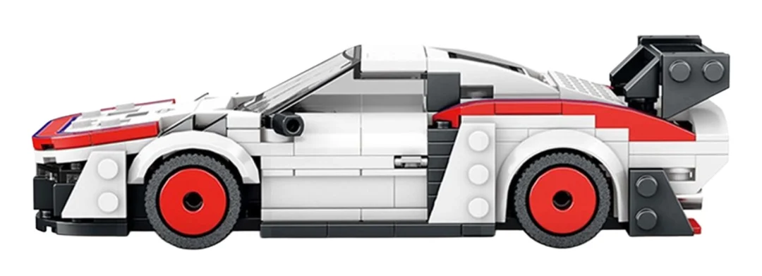 Set kockica bijeli sportski automobil, 346 dijelova_4