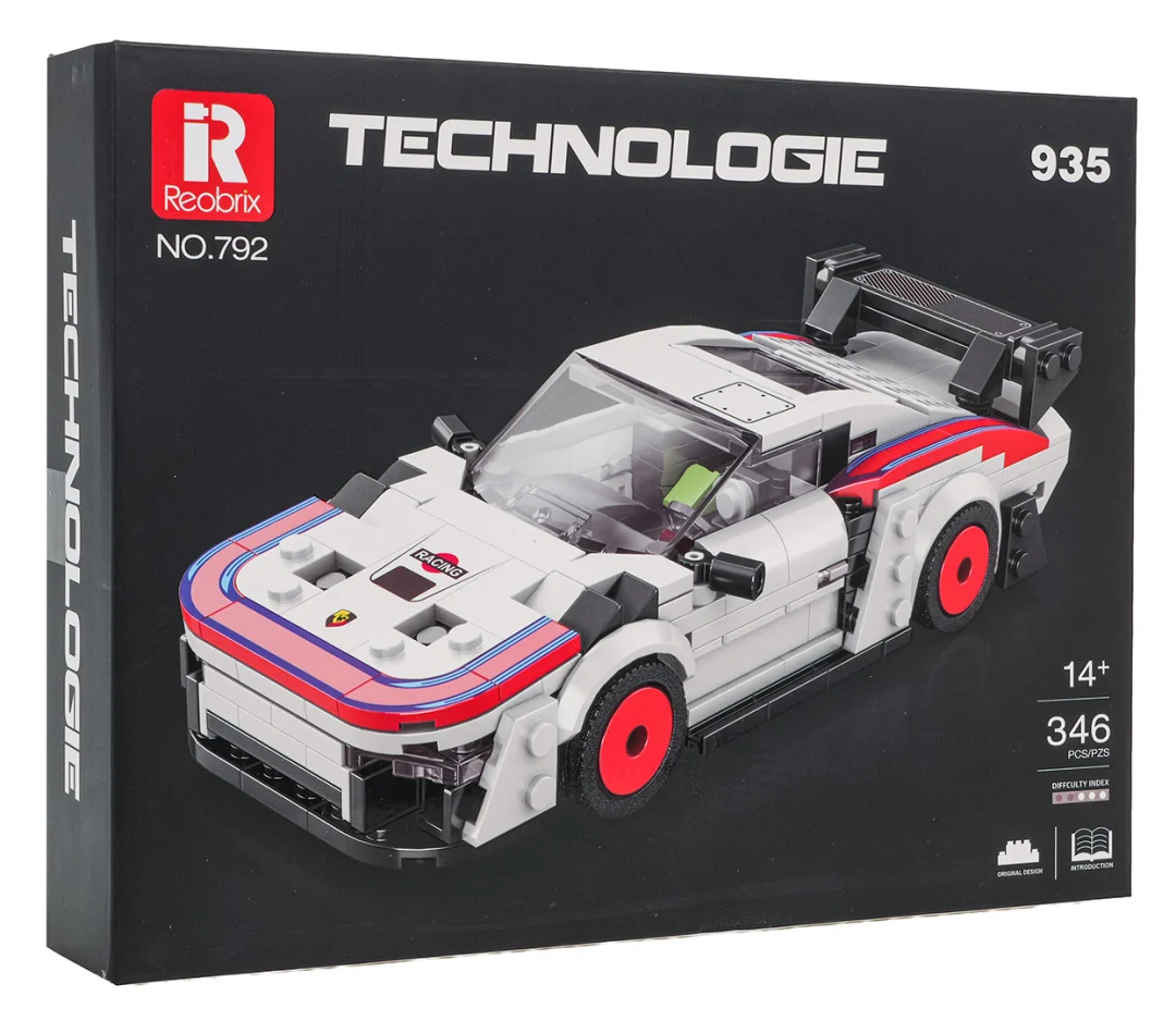 Set kockica bijeli sportski automobil, 346 dijelova_7