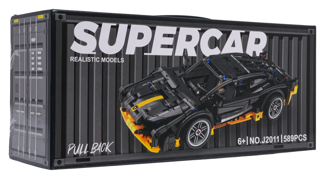 Set kockica crni sportski automobil, 589 dijelova_10