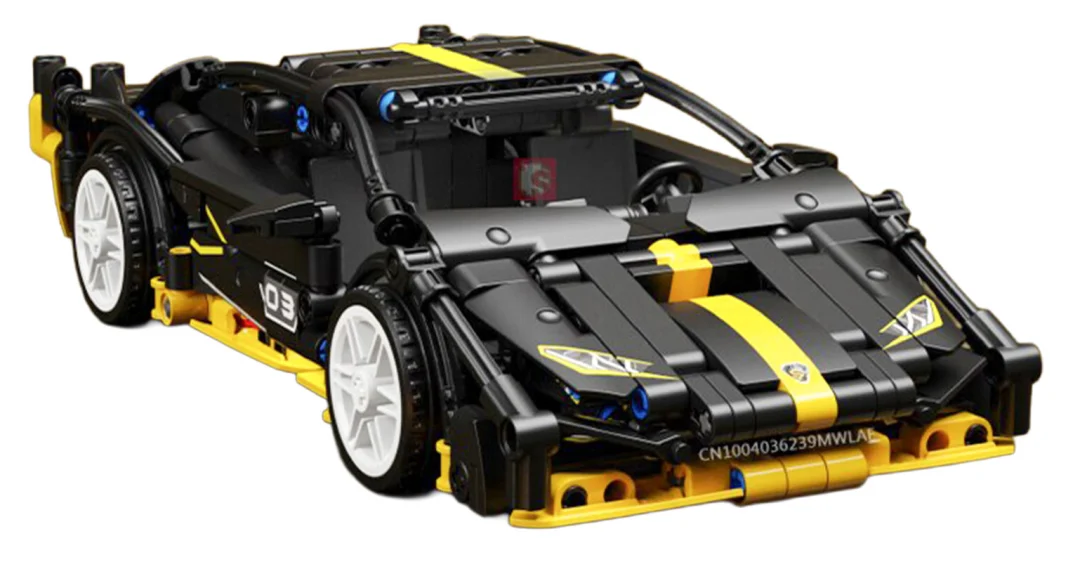 Set kockica crni sportski automobil, 589 dijelova_2