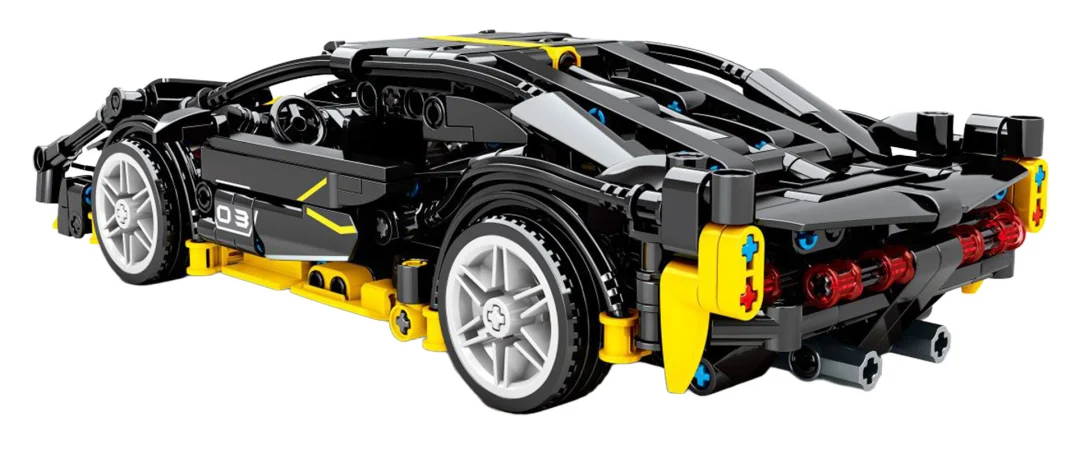 Set kockica crni sportski automobil, 589 dijelova_5