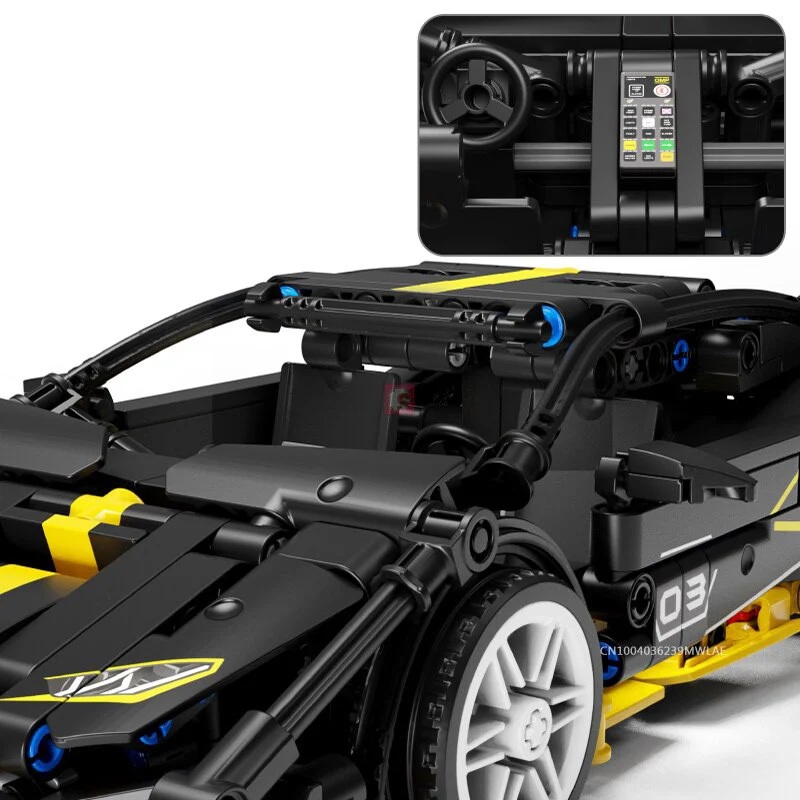 Set kockica crni sportski automobil, 589 dijelova_7
