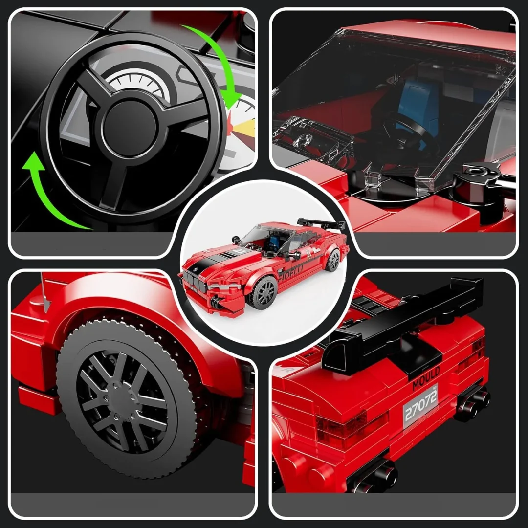 Set kockica crveni sportski automobil, 494 dijela_10