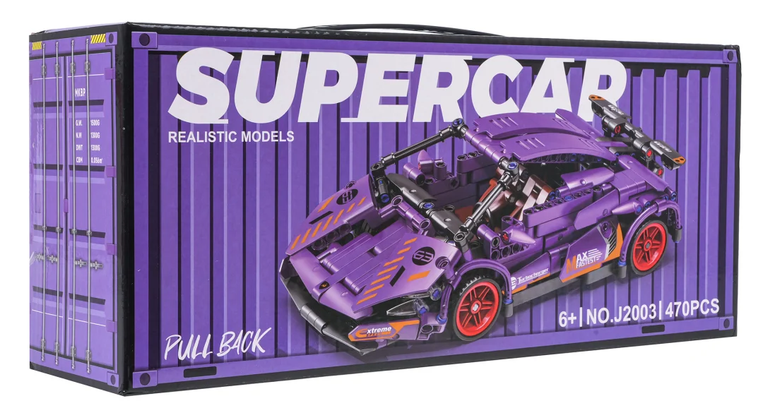 Set kockica ljubičasti sportski automobil, 470 dijelova_10