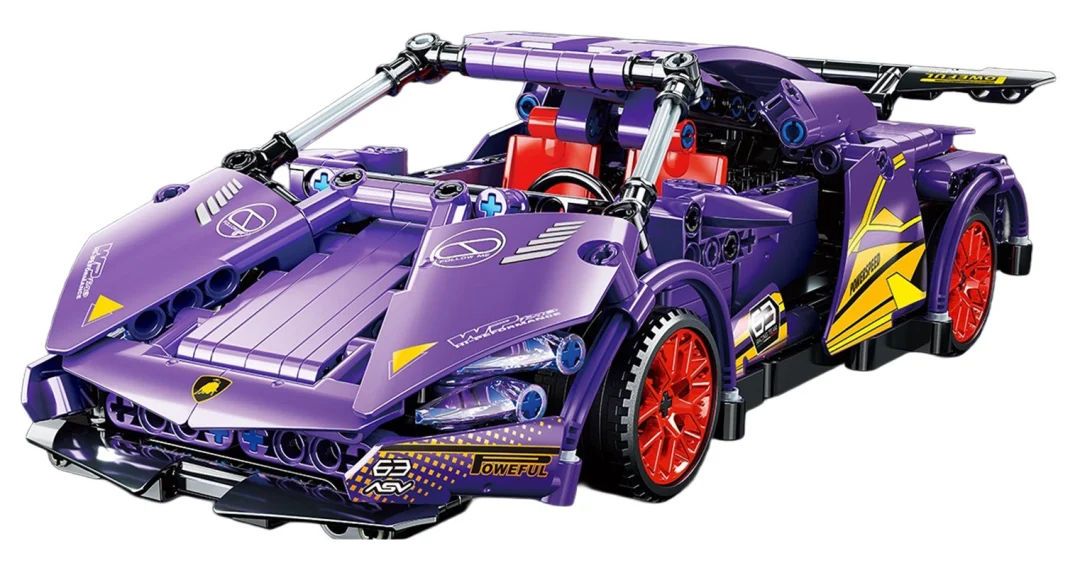 Set kockica ljubičasti sportski automobil, 470 dijelova_2