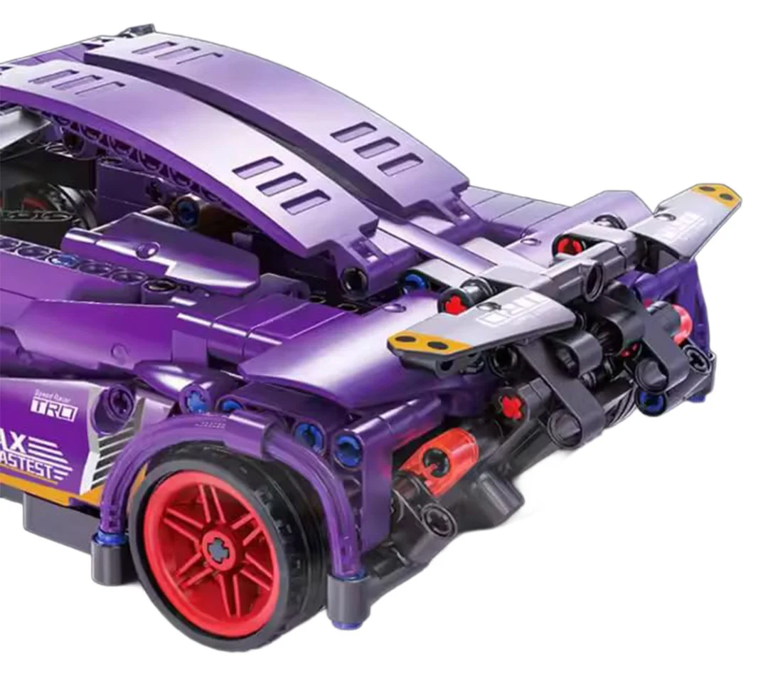 Set kockica ljubičasti sportski automobil, 470 dijelova_6