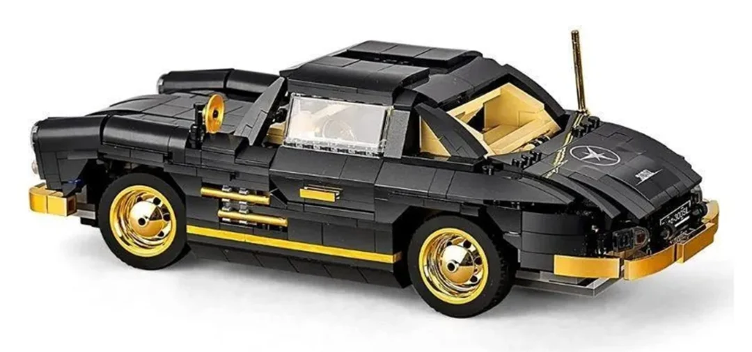 Set kockica retro automobil crni 886 dijelova_6