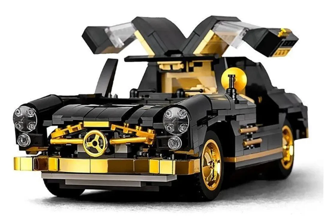Set kockica retro automobil crni 886 dijelova_7