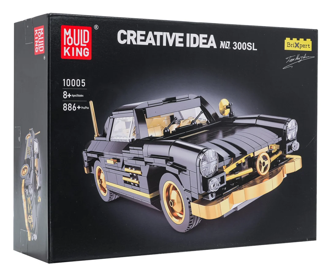 Set kockica retro automobil crni 886 dijelova_9