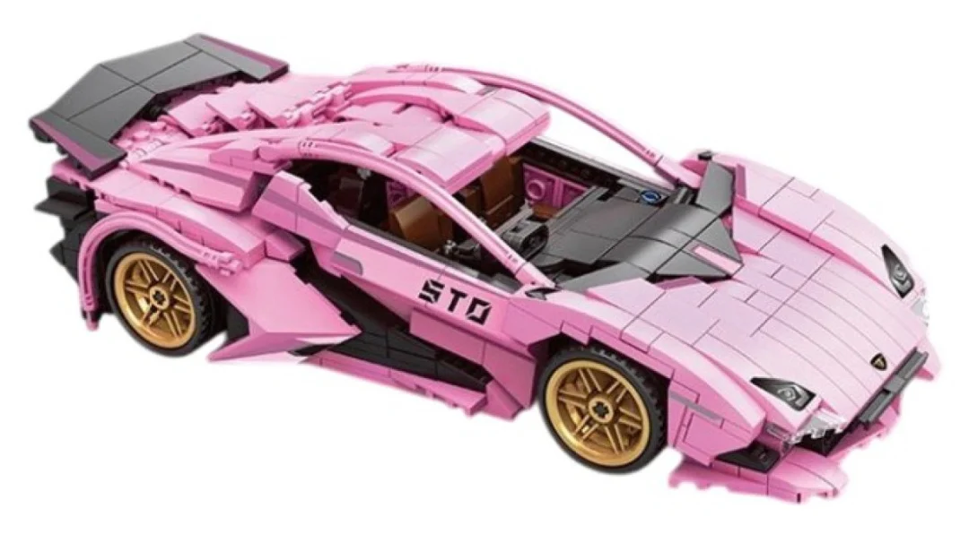 Set kockica ružičasti sportski automobil, 702 dijela_3