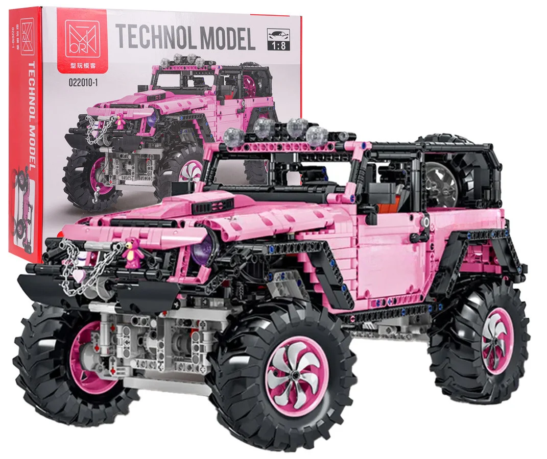 Set kockica: ružičasti terenski automobil 1:8, 2471 dijelova_1