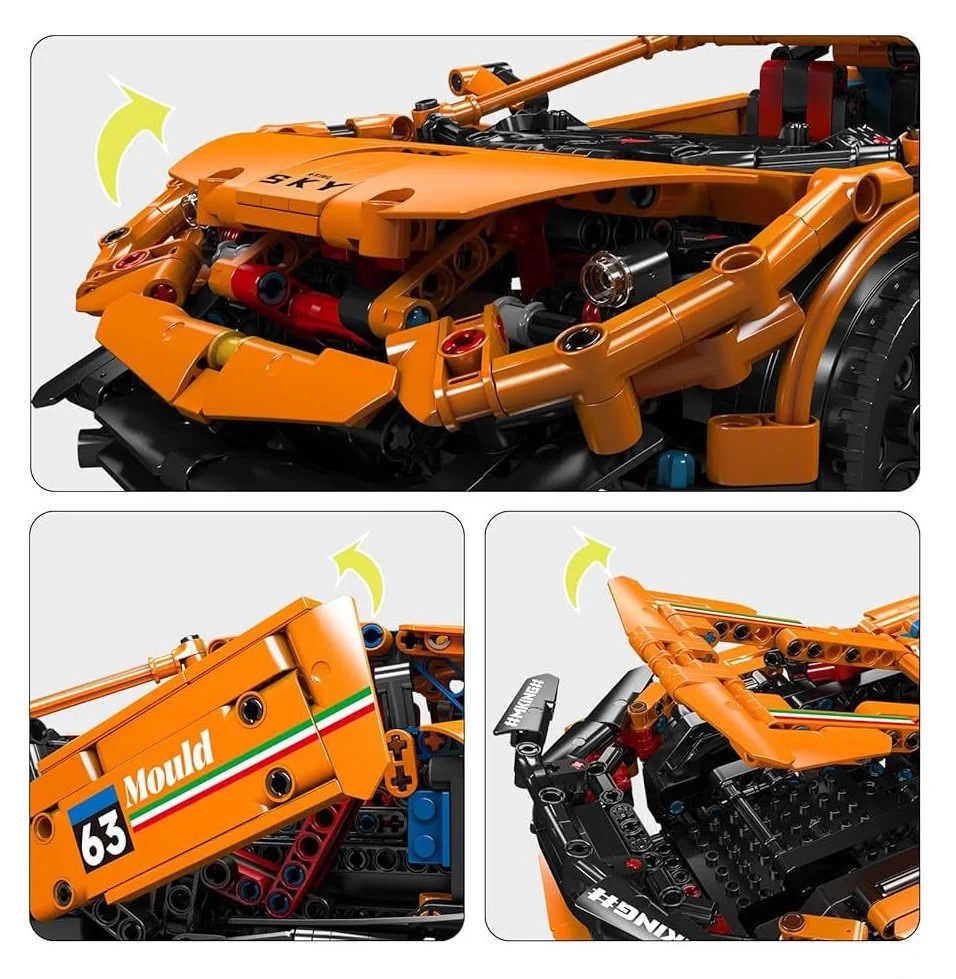 Set kockica sportski auto narančasti 1620 dijelova 8+_6