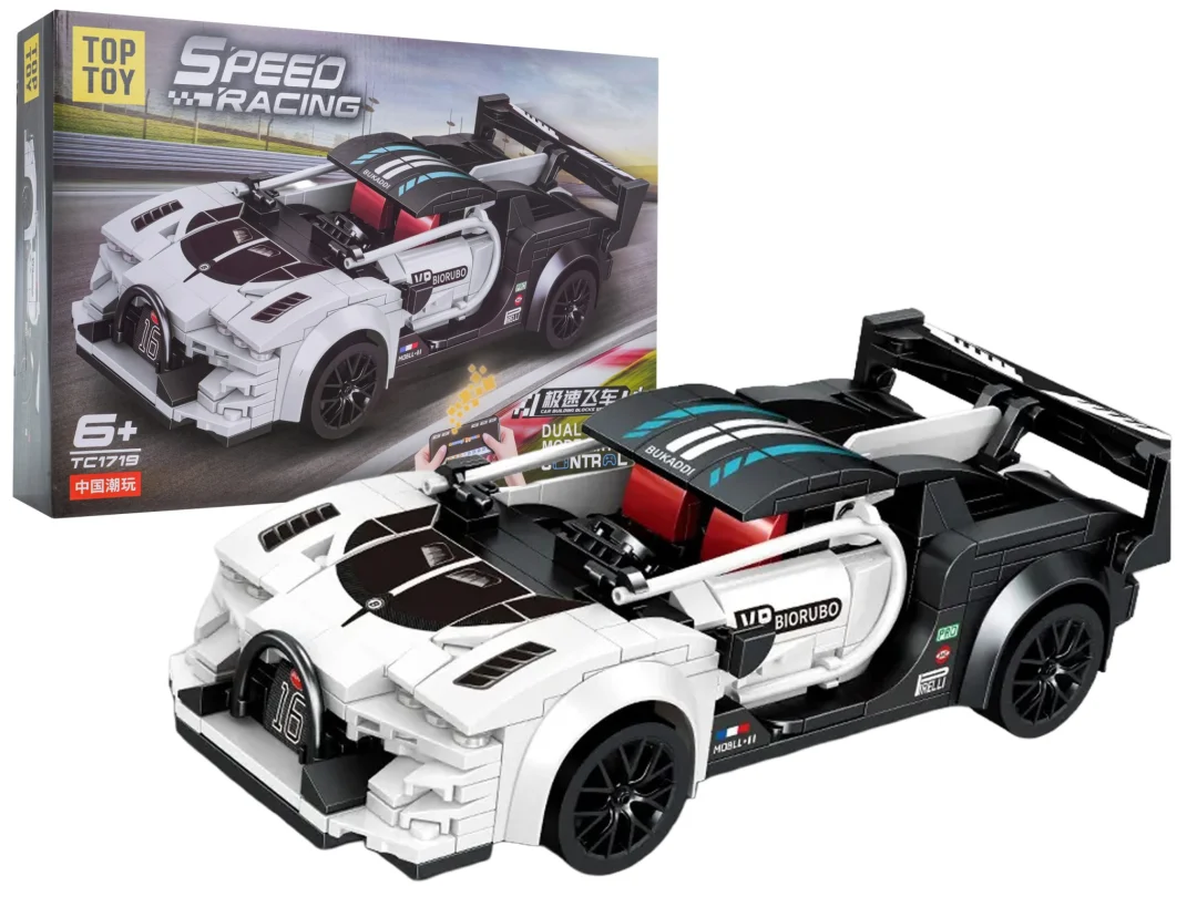 Set kockica: sportski automobil RC bijeli_1