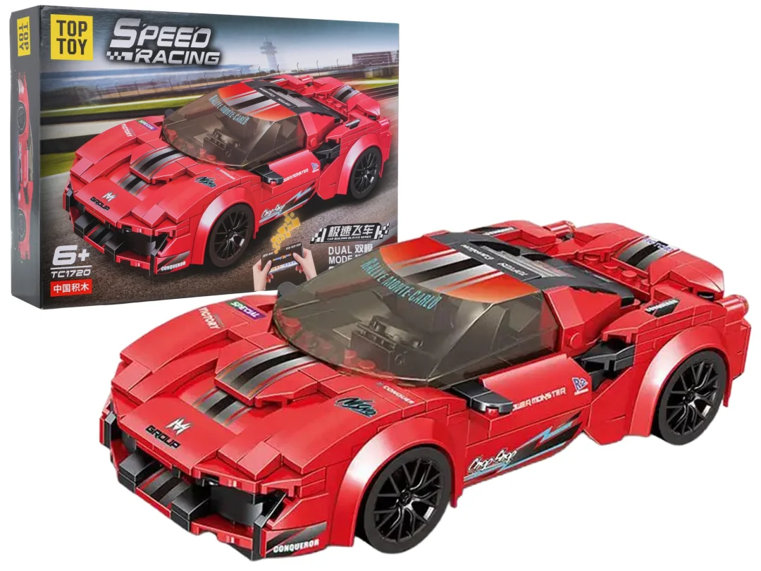 Set kockica: sportski automobil RC crveni_1