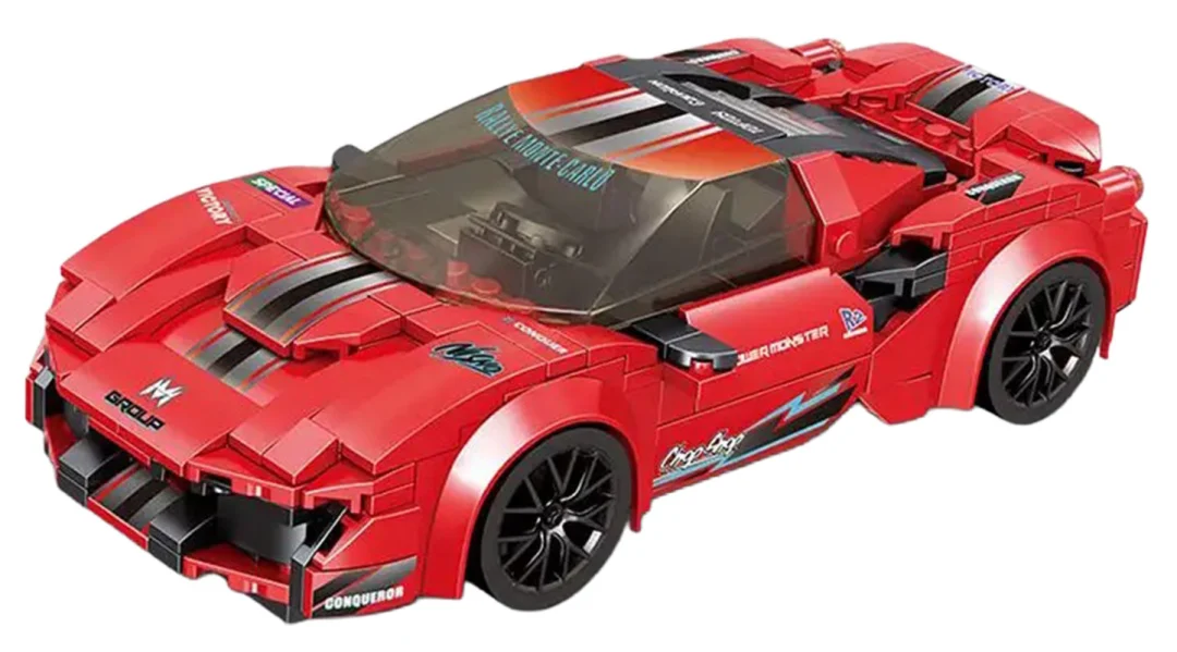 Set kockica: sportski automobil RC crveni_2