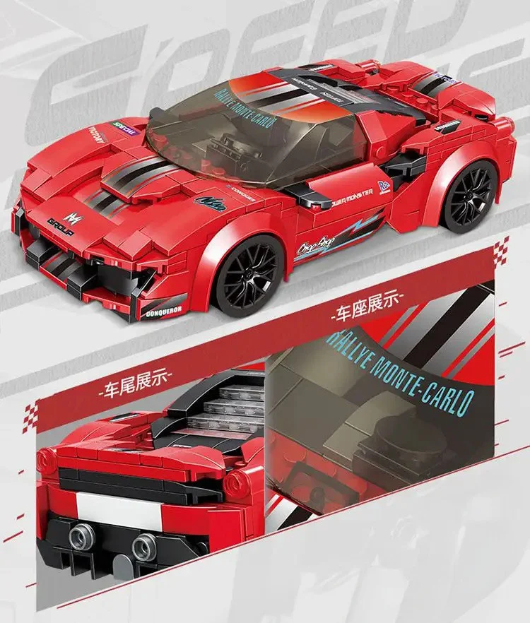 Set kockica: sportski automobil RC crveni_3