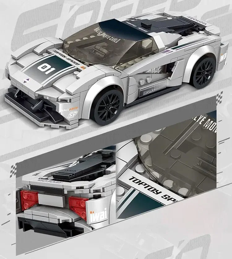 Set kockica: sportski automobil RC sivi_3