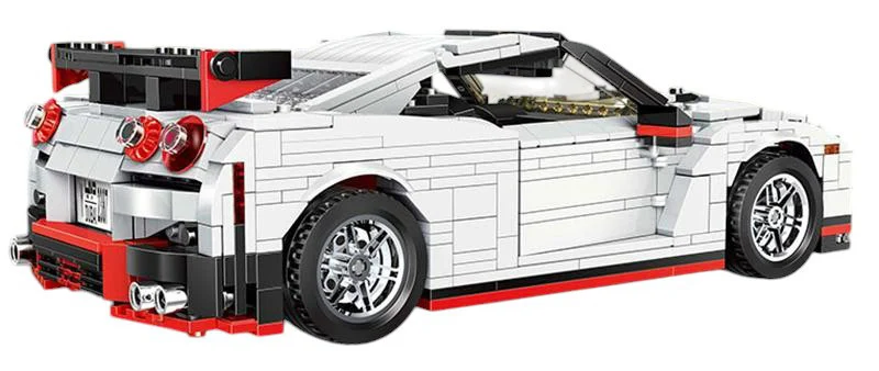Set kockica sportski automobil bijeli 1034 dijela_3