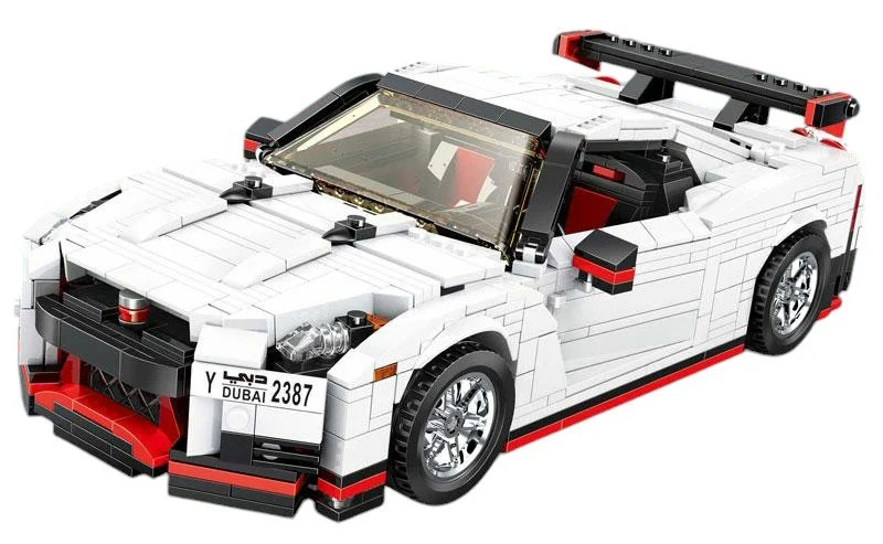 Set kockica sportski automobil bijeli 1034 dijela_4
