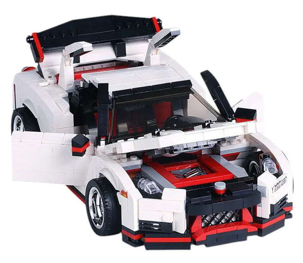 Set kockica sportski automobil bijeli 1034 dijela_5