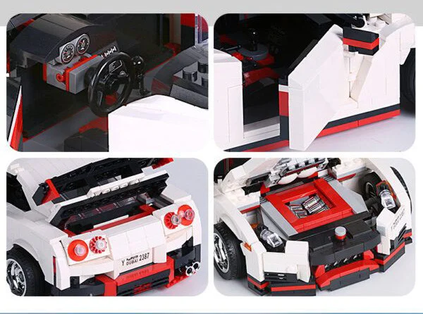 Set kockica sportski automobil bijeli 1034 dijela_6