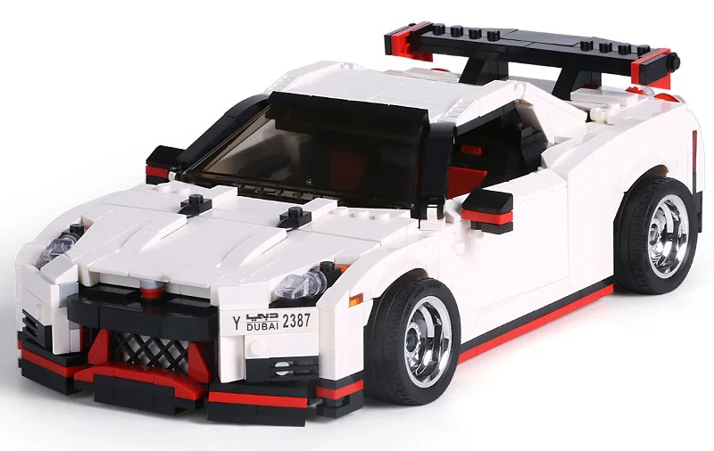 Set kockica sportski automobil bijeli 1034 dijela_7