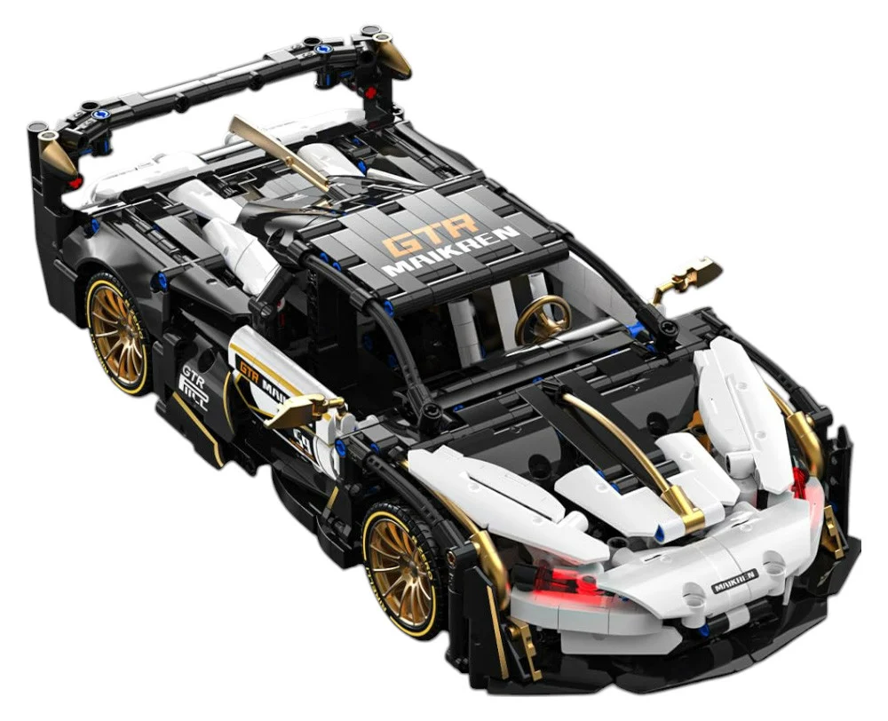 Set kockica: sportski automobil bijelo-crni 1:14, 1242 dijelova_4