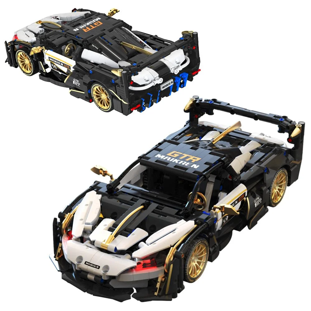 Set kockica: sportski automobil bijelo-crni 1:14, 1242 dijelova_5