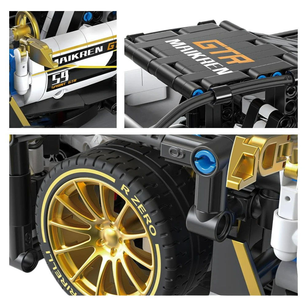 Set kockica: sportski automobil bijelo-crni 1:14, 1242 dijelova_8