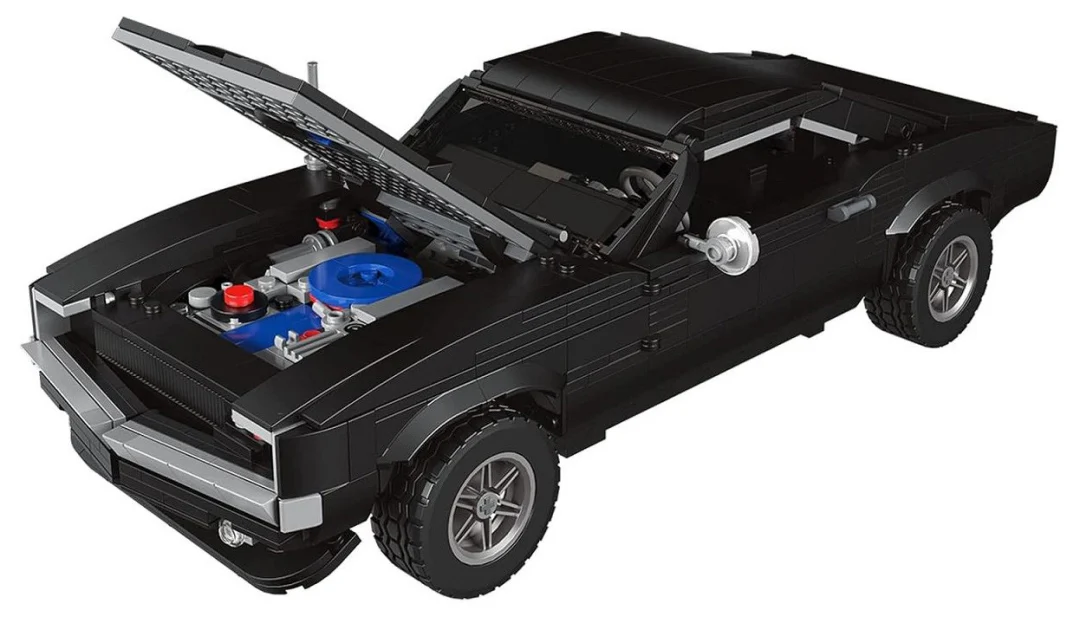 Set kockica: sportski automobil crni 1:12, 1439 dijelova_2