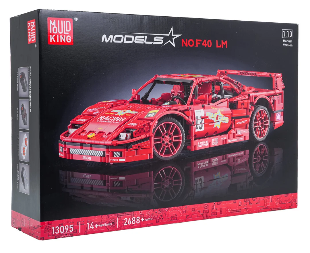 Set kockica sportski automobil crveni 1:10 2688 dijelova_14