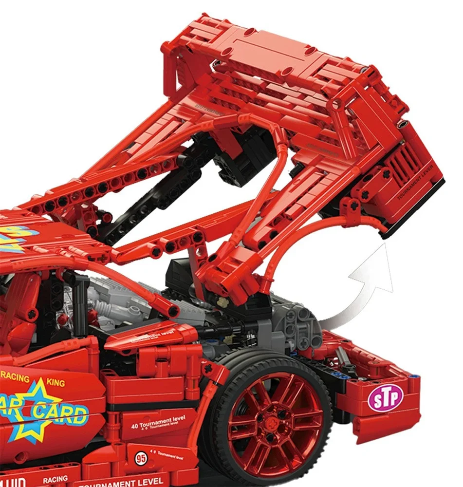 Set kockica sportski automobil crveni 1:10 2688 dijelova_7