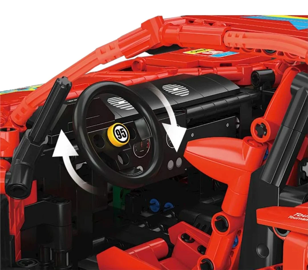 Set kockica sportski automobil crveni 1:10 2688 dijelova_8