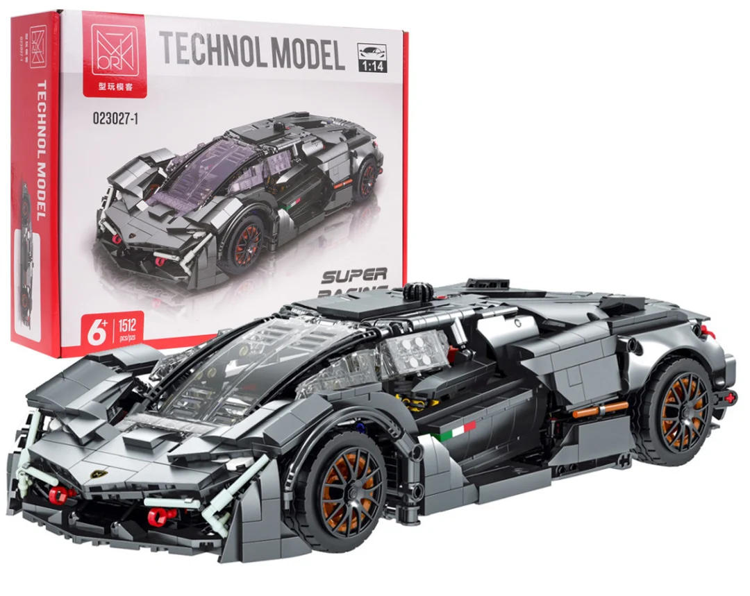 Set kockica: sportski automobil sivi Super Racing 1:14, 1512 dijelova_1