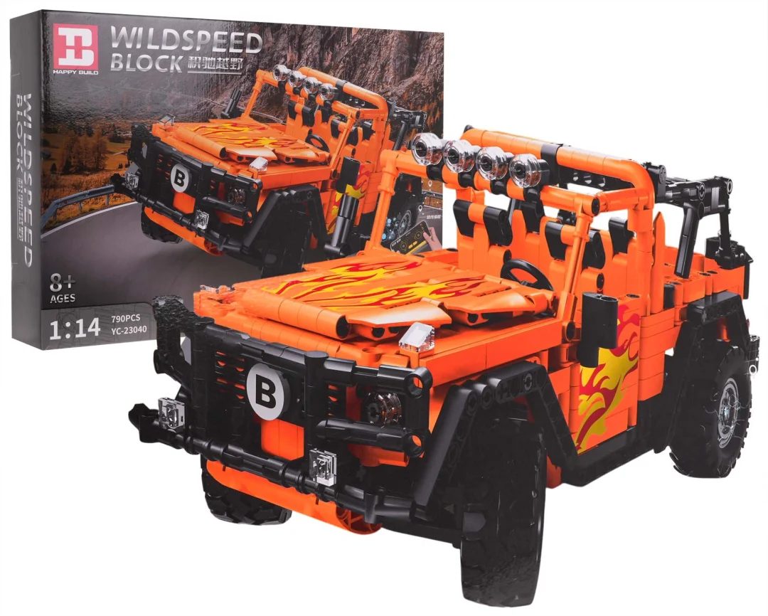 Set kockica: terenski automobil RC narančasti 1:14, 790 dijelova_1
