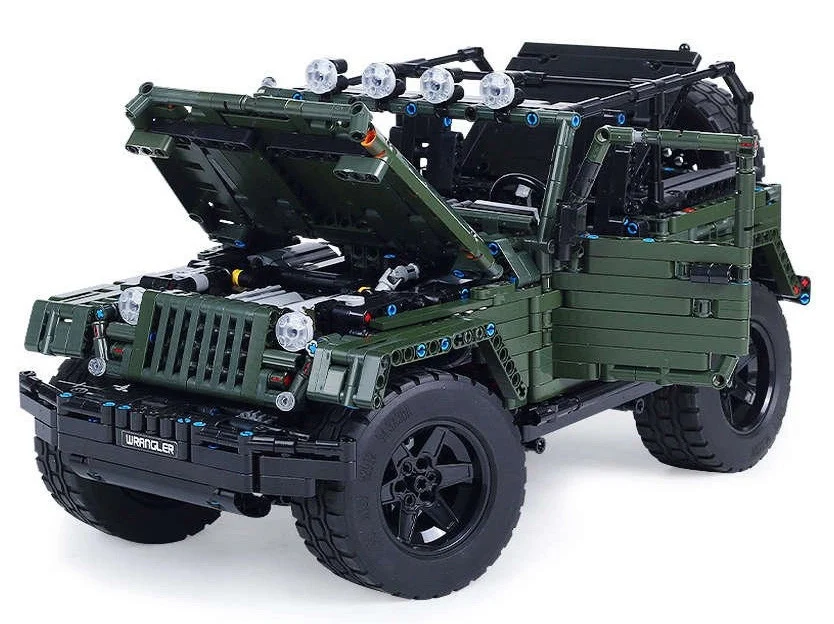 Set kockica terenski automobil zeleni 1:10 2078 dijelova_4