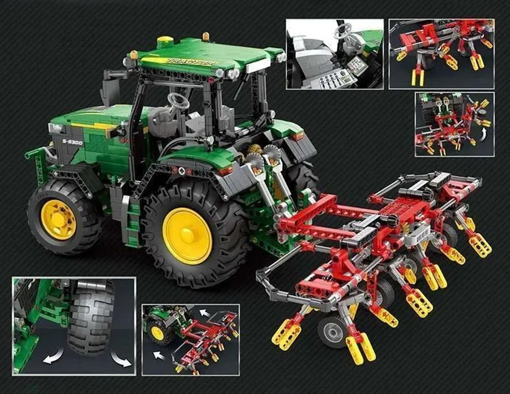 Set kockica traktor zeleni RC + pribor 1664 dijela 14+_6
