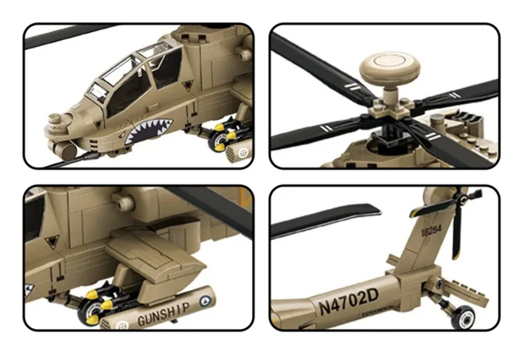 Set kockica vojni helikopter, 255 dijelova_3