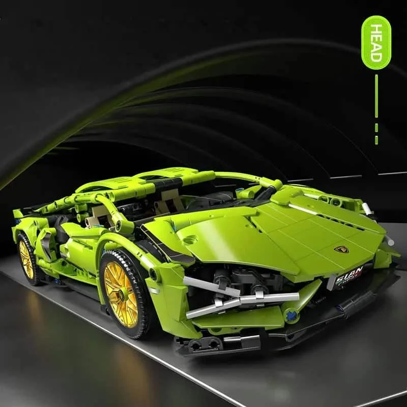 Set kockica zeleni sportski automobil, 470 dijelova_11