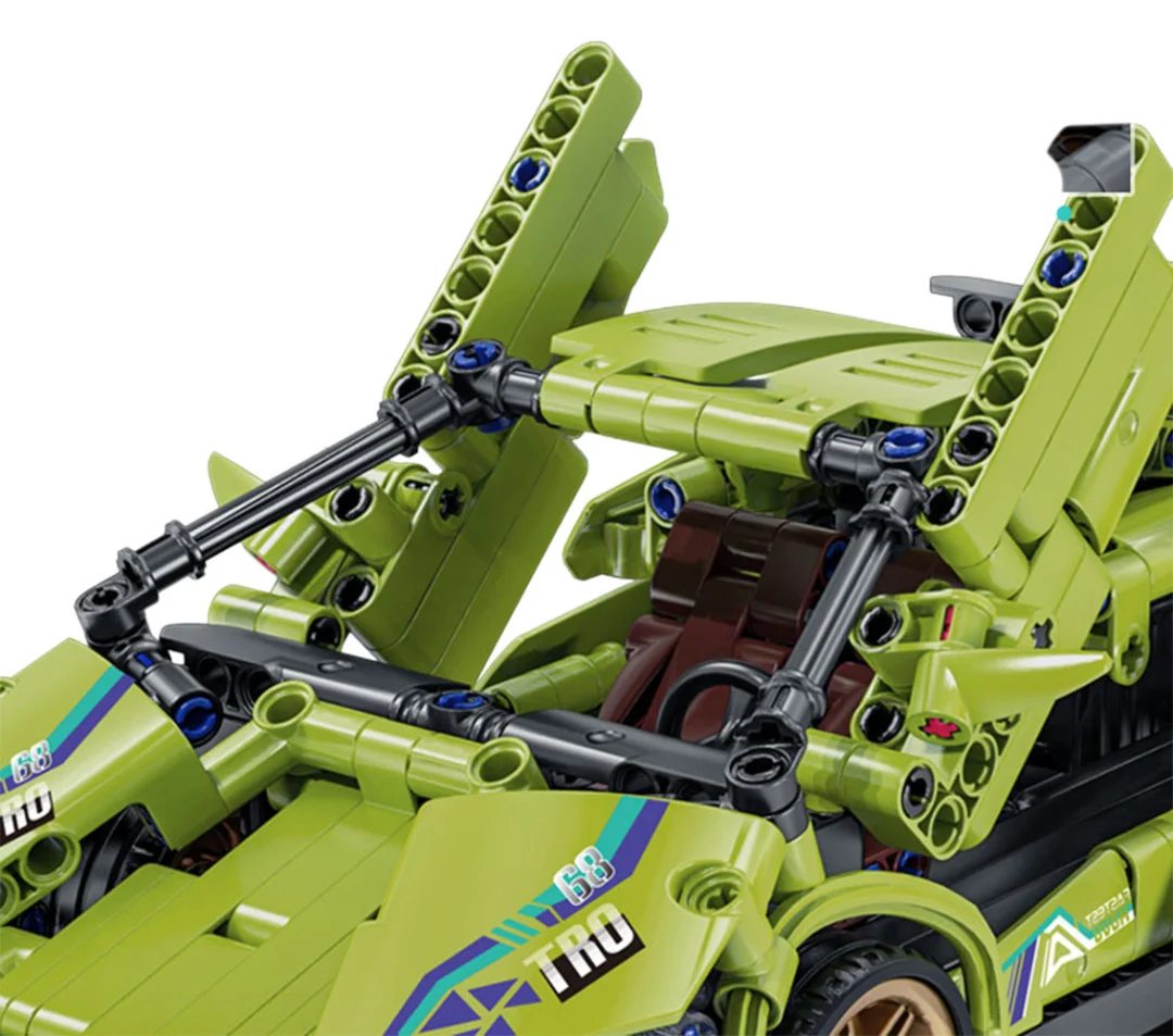 Set kockica zeleni sportski automobil, 470 dijelova_5