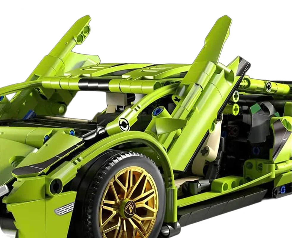 Set kockica zeleni sportski automobil, 470 dijelova_7