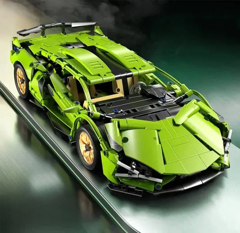 Set kockica zeleni sportski automobil, 470 dijelova_8